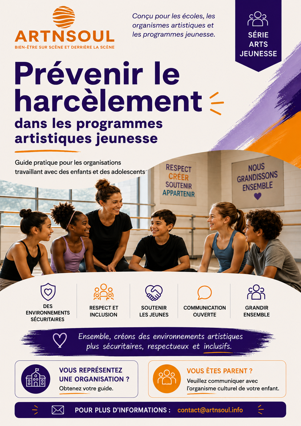 Prévenir le harcèlement dans les programmes artistiques jeunesse